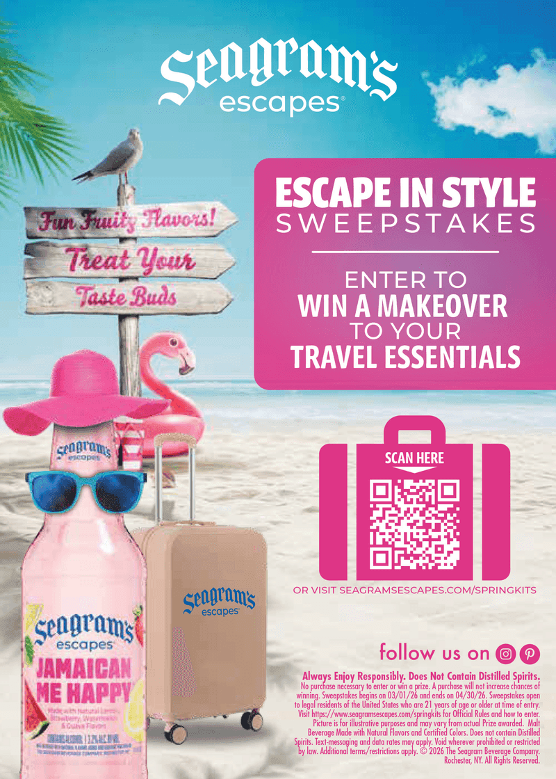 THE SEAGRAM’S ESCAPES ESCAPE IN STYLE SWEEPSTAKES